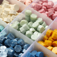 Kit de sceau de cire avec boîte de rangement, tampon de sceau de cire personnalisable, perles de cire, tête de sceau en cuivre, coffret cadeau