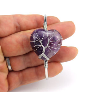 สร้อยข้อมือคริสตัลธรรมชาติสายทองแดงทองแฮนด์เมด,สร้อยข้อมือพลอยทรงหยดน้ำทรงรีสร้อยข้อมือเลือกได้หลายสี - Product Image 4