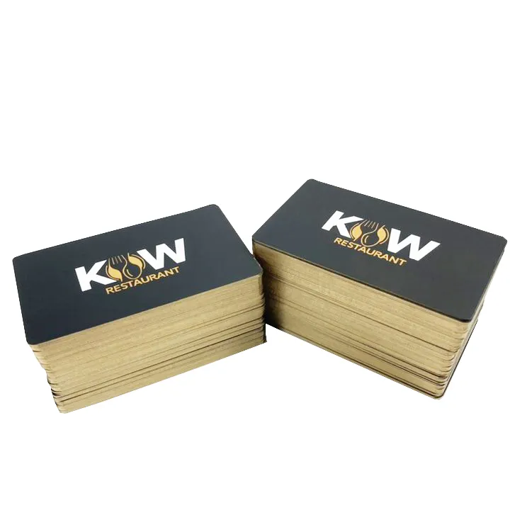 High Quality Custom Bright Gold Silver Foil Stamping Name Cards, Black Paper Printing Free Design Business Card Printing