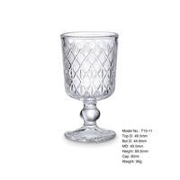 60ml Kristalheldere shotglaasje van sodakalkglas met steel, groothandel barartikelen voor likeurstasting, hotel, restaurant
