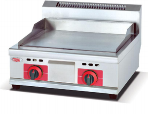 स्वचालित इग्निशन आधा फ्लैट और आधा ग्रोव प्लेट 10kw lpg/ng हैमबर्गर और पैनकेक ग्रिल - Product Image 5