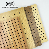 MASTER ACOUSTIC Absorption acoustique Design d'intérieur en bois Panneau acoustique MDF à trous ronds Panneau acoustique perforé