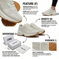 Chaussures décontractées Baskets de sport en cuir véritable avec semelle en caoutchouc respirant et en maille pour hommes
