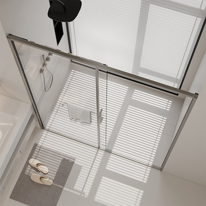 Mampara de Ducha Deslizante Completa Personalizada <span class=keywords><strong>con</strong></span> Rodillos Ajustables para Instalación en Suelos Irregulares - Product Image 2