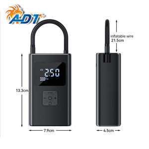 Pompe à air électrique rechargeable ADT 150 PSI, gonfleur de pneus, compresseur d'air portable, pompe à vélo - Product Image 1
