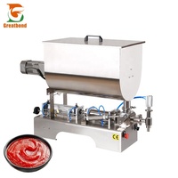 Machine de remplissage horizontale automatique à tête unique en U pour liquides, pâtes, sauces (piment, miel, ketchup, jus) - Vente en gros