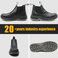 Chaussures de sécurité industrielles en cuir de vachette sans lacets, avec semelle en PU antidérapante, protection anti-perforation et embout en acier, OEM ODM