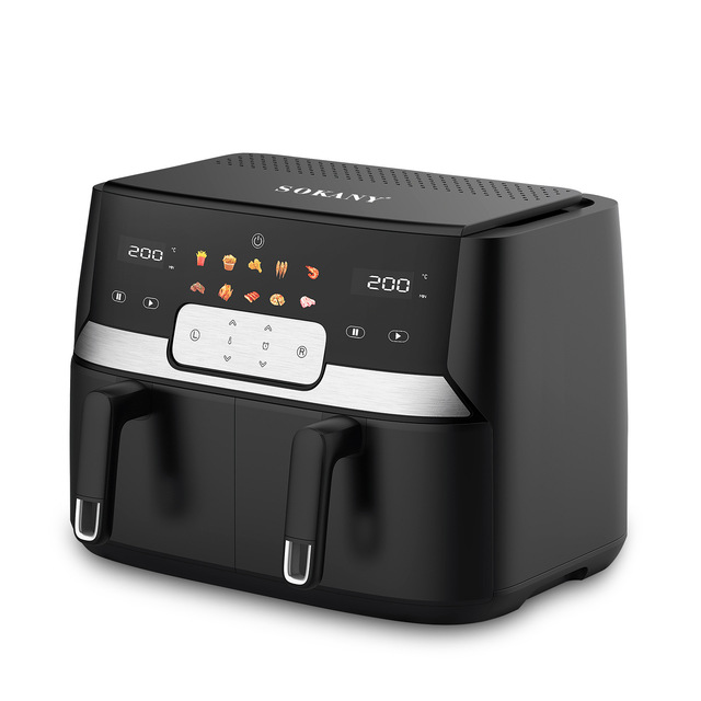 High Quality Dual Basket Air Fryer 10L 1700W Multifunctional Visual Smart Two Drawer Double Air Fryer