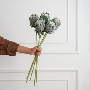 Bouquet de fleurs artificielles Protea, couleurs mélangées, en plastique, fait main, style européen, pour décoration intérieure, accessoires de mariage - Product Image 4