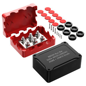 Bornes de batterie à courant élevé 500A, barres omnibus, <span class=keywords><strong>2X</strong></span> <span class=keywords><strong>3</strong></span>/<span class=keywords><strong>8</strong></span>\" (M10), 4X 5/16\" (M8), borne de batterie de voiture, barre omnibus, <span class=keywords><strong>2X</strong></span> <span class=keywords><strong>3</strong></span>/<span class=keywords><strong>8</strong></span>\" borne de connexion - Product Image 1