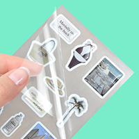 Autocollant de téléphone portable en gel époxy avec logo en relief personnalisé, colle époxy imperméable, résine époxy cristalline de forme spéciale, autocollant en dôme 3D