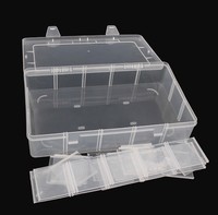 Boîte de rangement en plastique avec compartiments réglables et amovibles