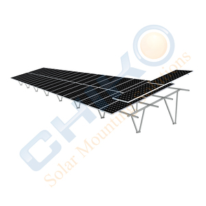 Système de montage au sol solaire CHIKO adapté avec supports en acier galvanisé à chaud 1000V/1500V pour une installation optimale - Product Image 3