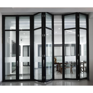 Portes pliantes en aluminium AS2047 <span class=keywords><strong>à</strong></span> double vitrage, isolation thermique, insonorisation, efficacité énergétique, design extérieur pour villa, patio, cour - Product Image 1