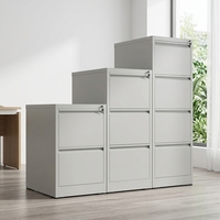 Armoire de classement verticale en métal à 4 tiroirs de haute qualité, personnalisable avec serrure centralisée pour la gestion des dossiers scolaires et de bureau