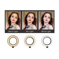 Anneau Lumineux LED pour Selfie avec Support de Téléphone Réglable, Trépied pour TikTok, Diffusion en Direct, Studio Vidéo, Photographie de Produits, Portable, Maquilleurs