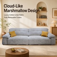 Fourniture en gros – Coussin nuage rétro gris crème en chenille, amovible, très élastique, 320 cm, confortable, moderne, multifonctionnel, écologique, pour hôtel