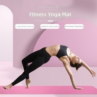 Tapis de yoga NBR - Épais (8-10 mm), antidérapant, absorbant les chocs, silencieux, extra-large, extra-long, avec sangle et sac en maille pour adulte