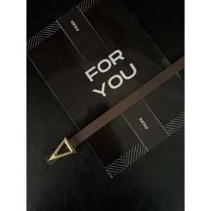 เข็มขัดหนังแท้คุณภาพสูง หนังวัวแท้ หัวเข็มขัดทรงเรขาคณิต ทนทาน เหมาะสำหรับผู้หญิง ใช้ได้กับกางเกง แจ็คเก็ต และชุดเดรส - Product Image 1