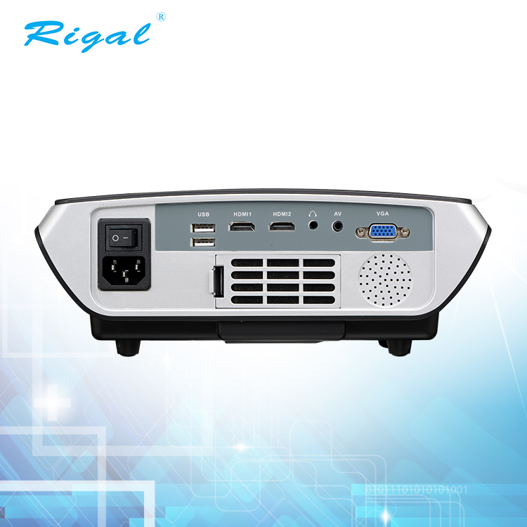 Mini Sans Fil Portable 1080p HD Wifi Projecteur DLP, 2000 Lumens Vrai Home Cinéma Projecteur Professionnel