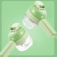 Amazo Hot 2025 Hachoir à légumes multifonctionnel électrique, hachoir à ail, lames en acier inoxydable, plastique mélamine durable
