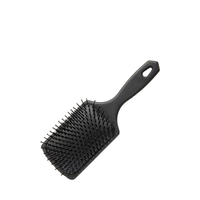 Brosse démêlante élastique en ABS avec logo personnalisé, peigne magique noir, brosse à cheveux Airpad pour hommes et femmes, pour le coiffage