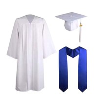 Vente en gros pas cher adulte universitaire collège noir mat graduation casquette robe