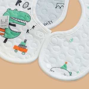 Bavoirs pour bébé rotatifs à 360 degrés, bavoirs d'alimentation en coton doux et absorbant, bavoirs anti-bave imperméables à boutons-pression réglables pour nouveau-nés et tout-petits - Product Image 4