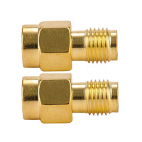 Conector RF de Cobre, Tipo SMA-JK, con Dos Orificios, Conversión de Rosca Externa SMA a Rosca Interna