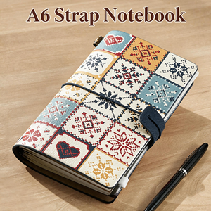 สมุดโน้ตปกหนังพร้อมสายคล้องคอพิมพ์โลโก้ตามสั่ง <span class=keywords><strong>Hong</strong></span>-<span class=keywords><strong>Fu</strong></span> ของขวัญส่งเสริมการขาย สมุดบันทึกขนาด A6 ขายส่ง สำหรับของขวัญปีใหม่และคริสต์มาส - Product Image 1