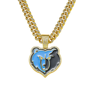 2026 New Hot Selling Hiphop Popular Bear <b>Head</b> Pendant Necklace Punk Street <b>Style</b> Men's Necklace Wholesale Jewelry Trendy - Product Image 6