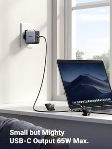 Para <span class=keywords><strong>UGREEN</strong></span> <span class=keywords><strong>Cargador</strong></span> USB C de 65W GaN con 3 Puertos, <span class=keywords><strong>Cargador</strong></span> Rápido Internacional de Viaje para MacBook Pro/Air, <span class=keywords><strong>iPhone</strong></span> 15/14, Galaxy S23 PD - Product Image 2