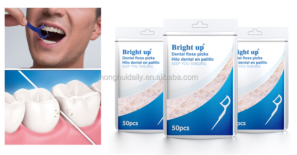Nylon Thread Dental Floss Toothpick Teeth Cleaning Disposable Dental Floss Sticks