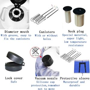 Conteneur de stockage de sperme <span class=keywords><strong>animal</strong></span> à azote liquide 2 litres, flacon Dewar pour cryothérapie - Product Image 4