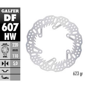 Galfer squalo disco freno posteriore per Ktm SX-F 250 06-25 5 mm - Product Image 1