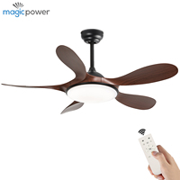 Ventilateur de plafond décoratif LED 56 pouces à 5 pales avec télécommande et moteur DC 6 vitesses pour la maison - Vente en gros