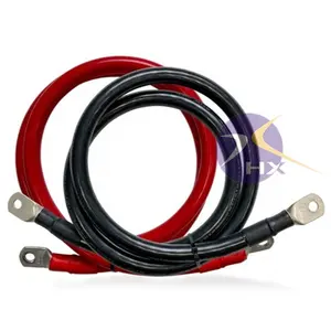 4Awg 24In Automotive Cables Battery Inverter Extension Cable Pvc Or Rubber Insulated Pure Copper Battery Inverter Cables
