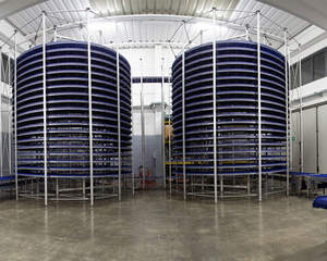 Nieuw Ontwerp Grote Capaciteit Food Grade Spiraalvormige Vriezer Voor Pizza/Brood/Koekjes Pizza Koeling Spiraal Transportband - Product Image 3