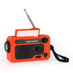 Radio de Emergencia Solar de 2000mAh con Manivela, AM/FM con Linterna y Banco de Energía para Camping - Product Image 1