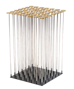 Mesa de centro tridimensional de diseño hueco de acero inoxidable, muebles metálicos de moda - Product Image 4