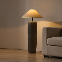 Lampe sur Pied LED Rétro Personnalisée Multitailles en Céramique et Tissu pour Grenier, Salon et Chambre à Coucher – Vente en Gros