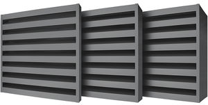 Louvre Akustik Berisi Wol Mineral Tahan Api, <span class=keywords><strong>Grille</strong></span> Peredam Suara dari Paduan Aluminium, Jaring Ventilasi Kontrol Kebisingan Berkinerja Tinggi - Product Image 3