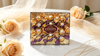 Chocolats en gaufrettes emballés à la main de qualité supérieure par RISHDENE, boîte transparente décorative idéale pour des cadeaux romantiques et festifs