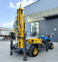 Portable Diesel 200m 260m foreuse de puits d'eau plate-forme haute performance fiable équipement de forage alimenté par air