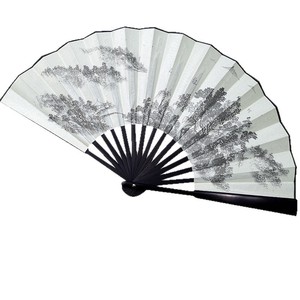Chinese Style Folding Fan Silk 10 Inch Ancient Design Men's Hanfu Dance Fan - Product Image 5