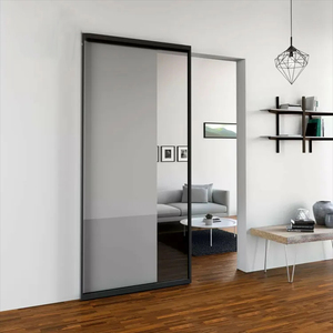 Puerta Corredera de Bolsillo Interior de Aluminio con Cierre Suave Personalizada en Negro, Puerta de Vidrio de Bolsillo - Product Image 2