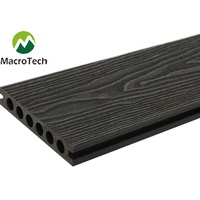 Planches de terrasse en composite moderne imperméables antidérapantes à grain de bois en relief 3D avec système d'interverrouillage