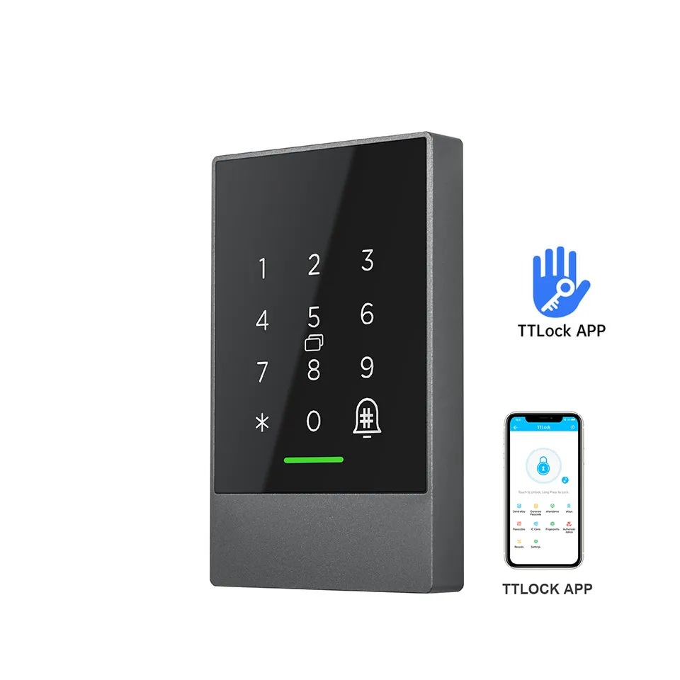 K2 K2F Outdoor Waterproof Touch Keypad Blue tooth WiFi Access Control Card Reader with TTlock APP