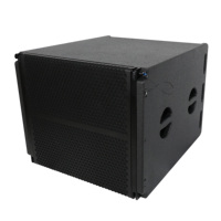 Sistem Audio Panggung Profesional Dual Subwoofer Line Array 18 Inch 800W untuk Luar Ruangan, Loudspeaker Subwoofer 800W Suara Keras