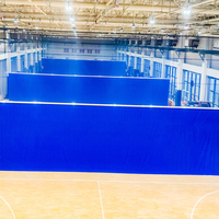 Rideau de séparation pour salle de sport commerciale, sur mesure, motorisé, à fixation au plafond, avec maille en PVC pour les écoles
